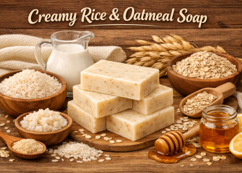 Creamy Rice & Oatmeal Soap (Hot Process)