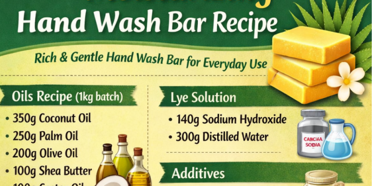 Moisturizing Hand Wash Bar Recipe